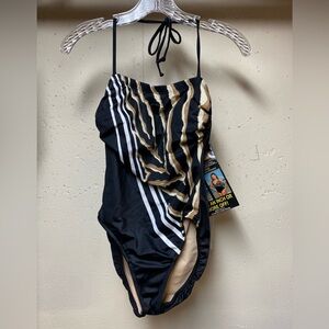 NWT Vintage Carol Wior Slimsuit Slimming Swim Suit One Piece Animal Print Sz 6